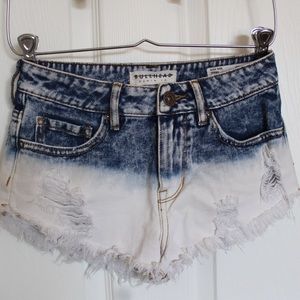 Ombré Denim Shorts